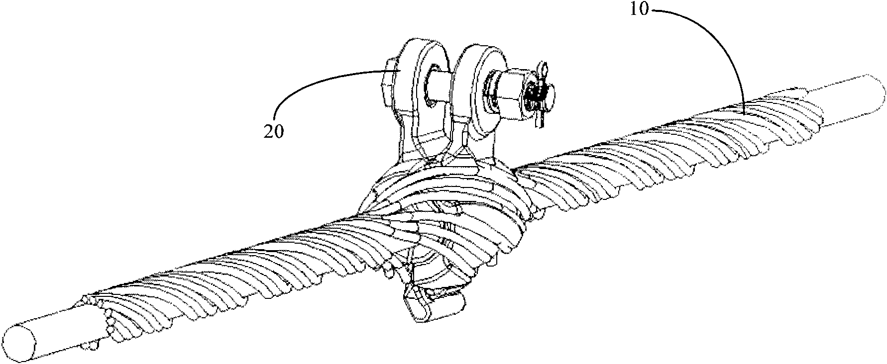 Pre-hinged armored catenarian cable cleat