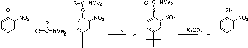 Method for preparing p-tert-butyl o-nitrothiophenol