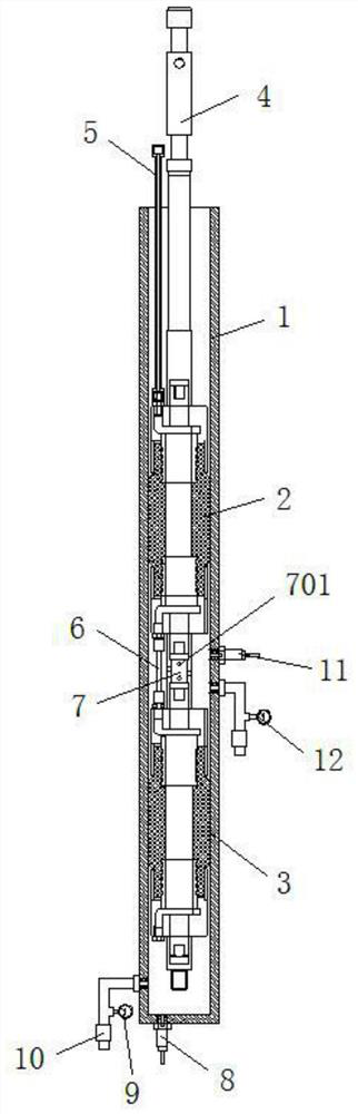 High-pressure airtight simulation device for underground packing system and use method thereof