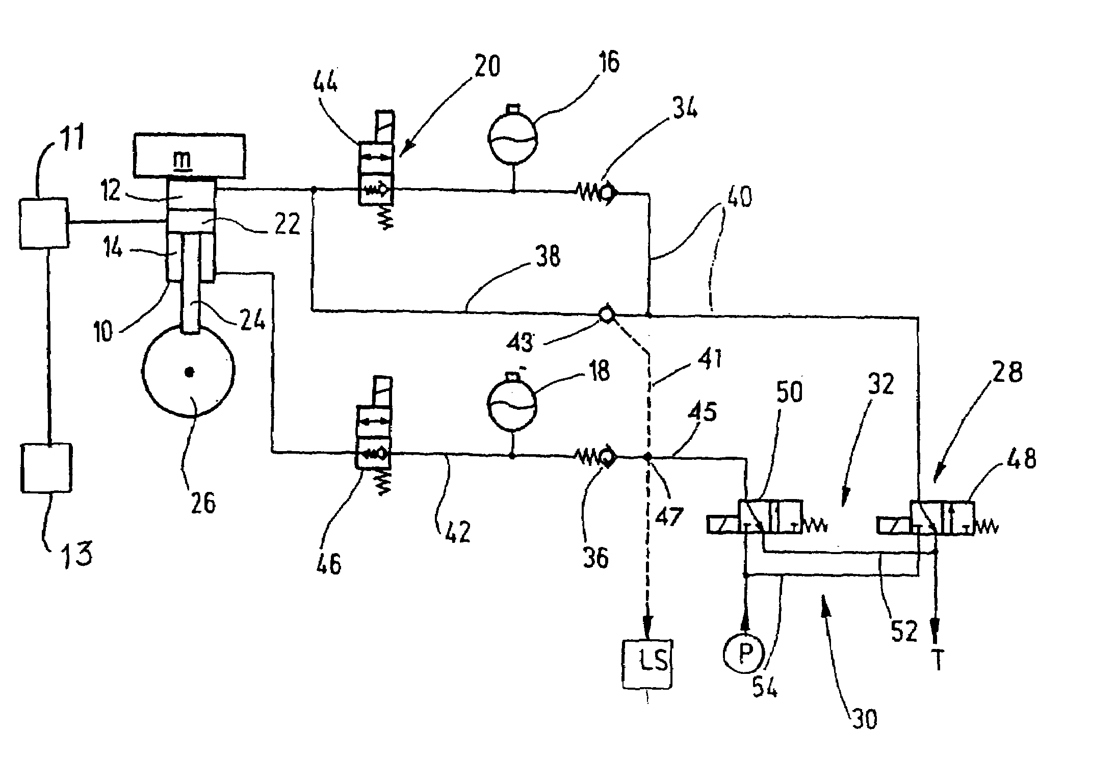 Suspension system, in particular for a working machine