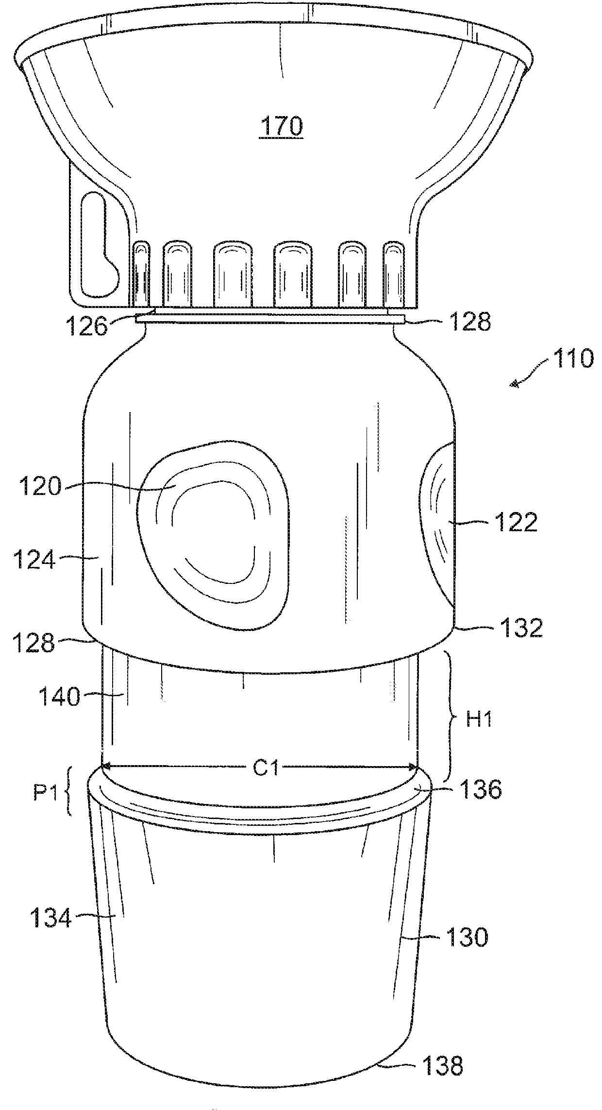 Portable water travel bottle for use to provide water to dogs in automobiles and other locations remote from home