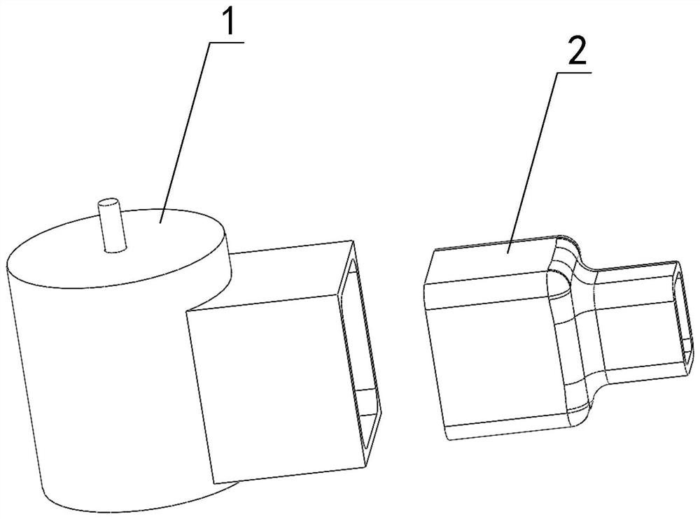 Double-Hall magnetoelectric encoder based on double-wheel structure and angle resolving method thereof