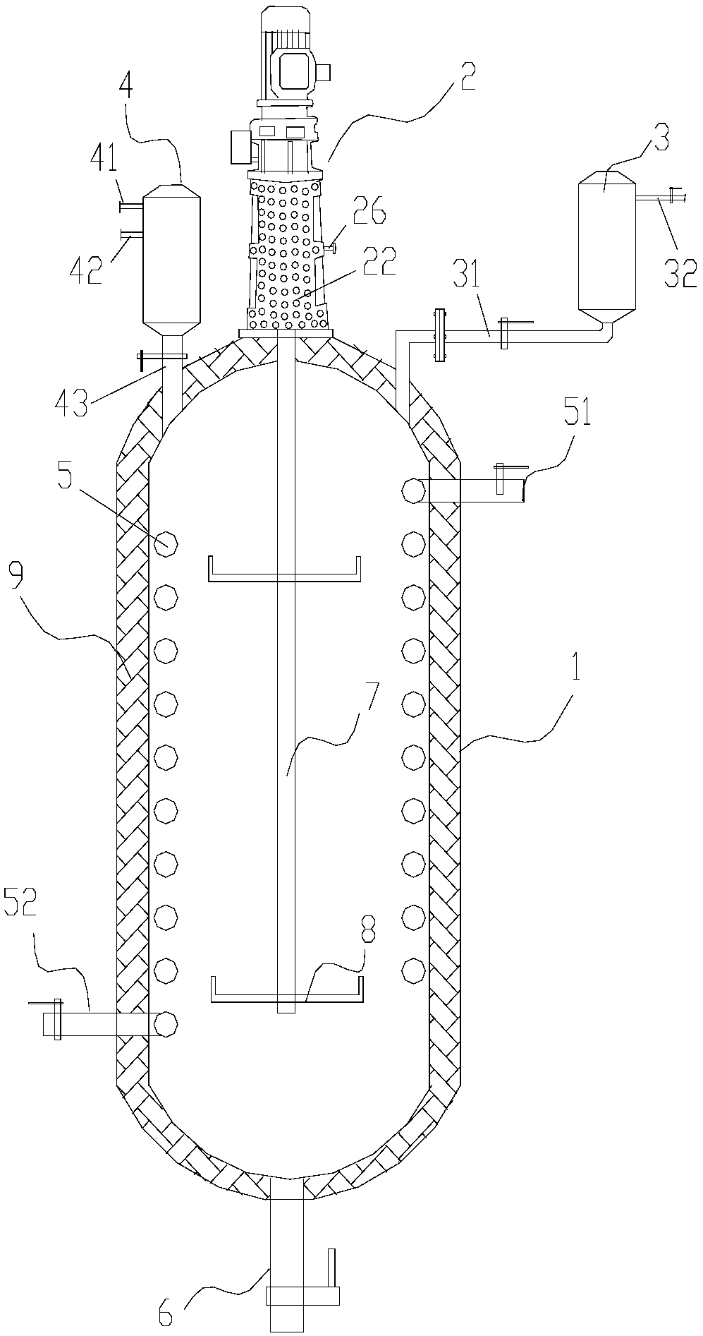 Foam extinguishing agent stirring device driven by cycloidal pin gear speed reducer