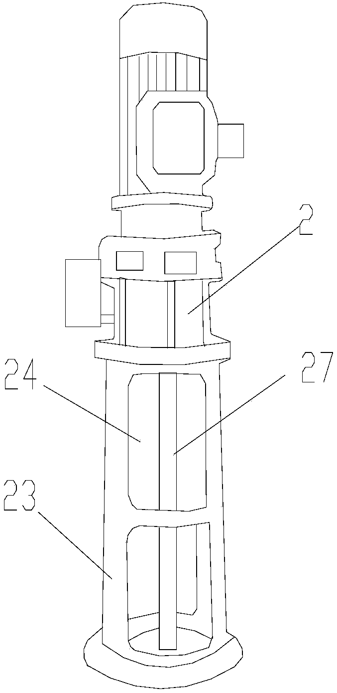 Foam extinguishing agent stirring device driven by cycloidal pin gear speed reducer