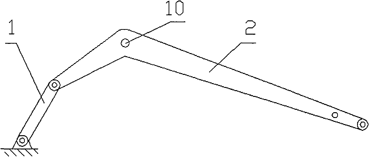 Excavating mechanism of controllable planar three degree of freedom