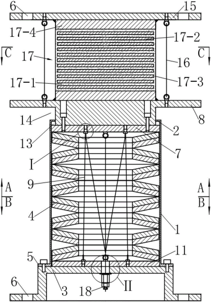 Three-dimensional shock isolation device adjustable in vertical initial stiffness