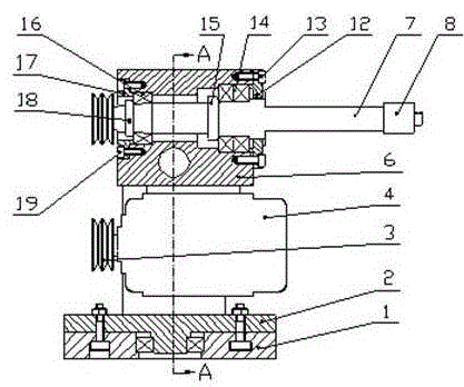 Device used for self-grinding repair of numerical control machine tool spindle conical hole