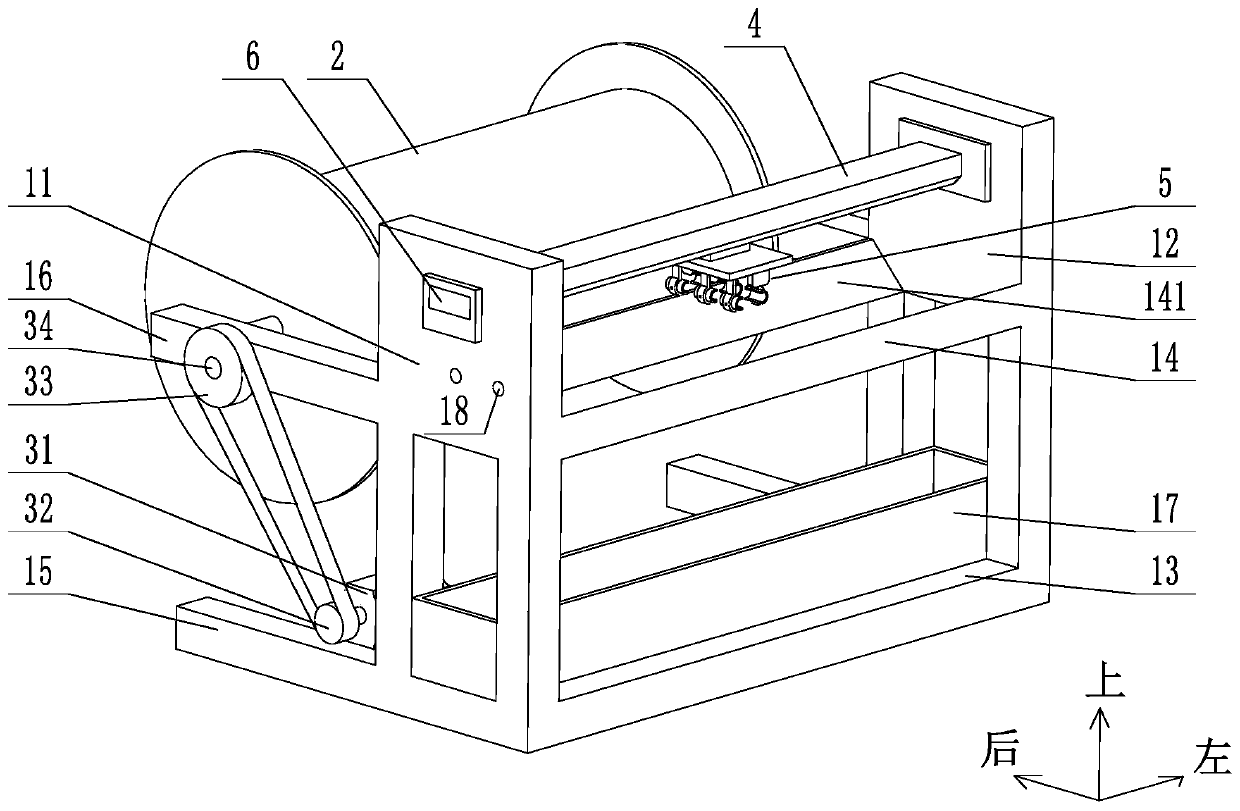 Cable cleaning and winding device
