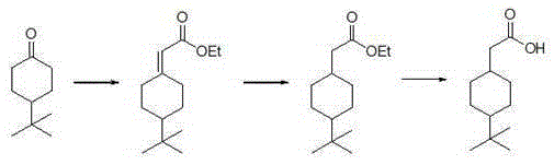 Synthetic method for 4-tertiary butyl cyclohexaneacetic acid
