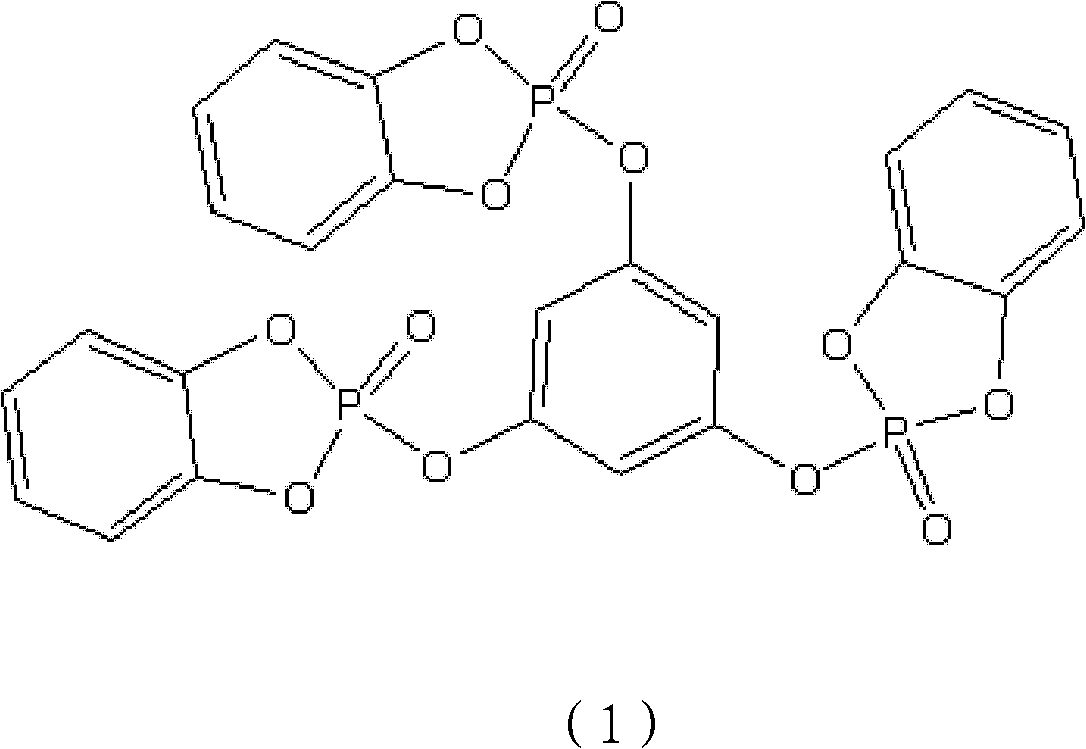 Novel fire retardant tri(1,3-dioxa-2-phospho hetero-2-oxo-1,2-indane) m-cresyl phosphate and preparation method thereof