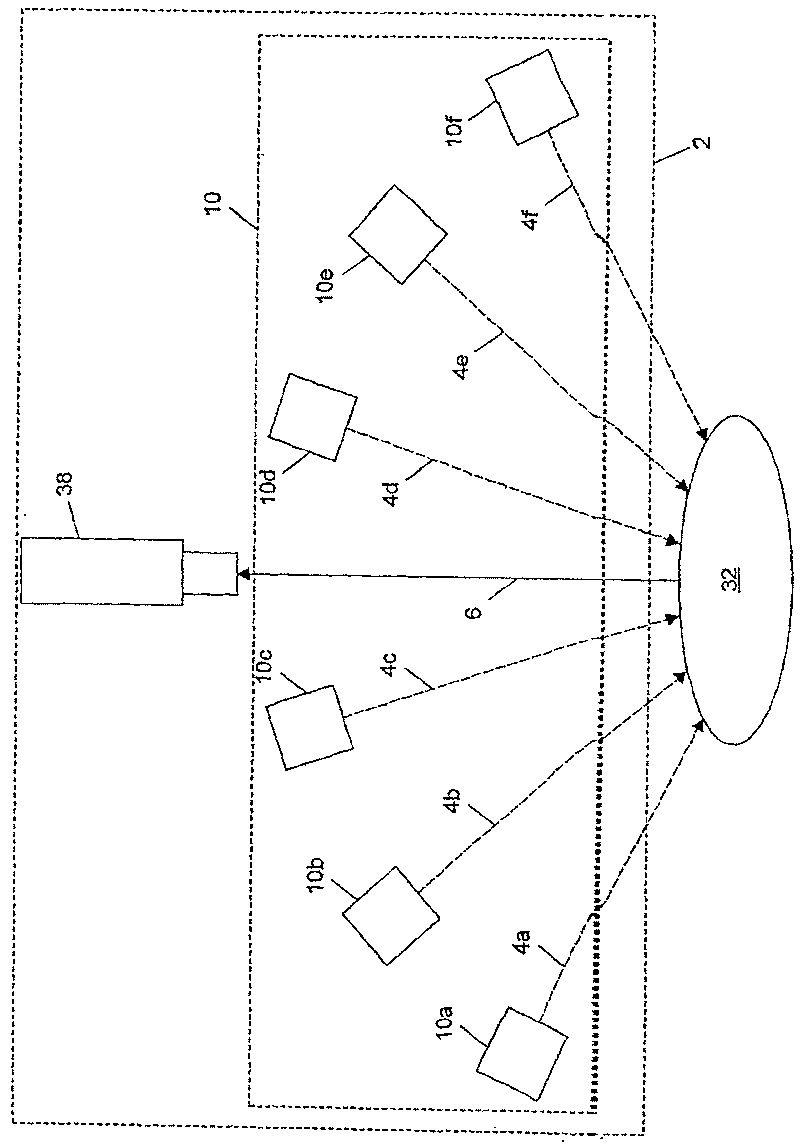 Apparatus and method for projecting a subsurface structure onto an object's surface, and calibration method for the apparatus