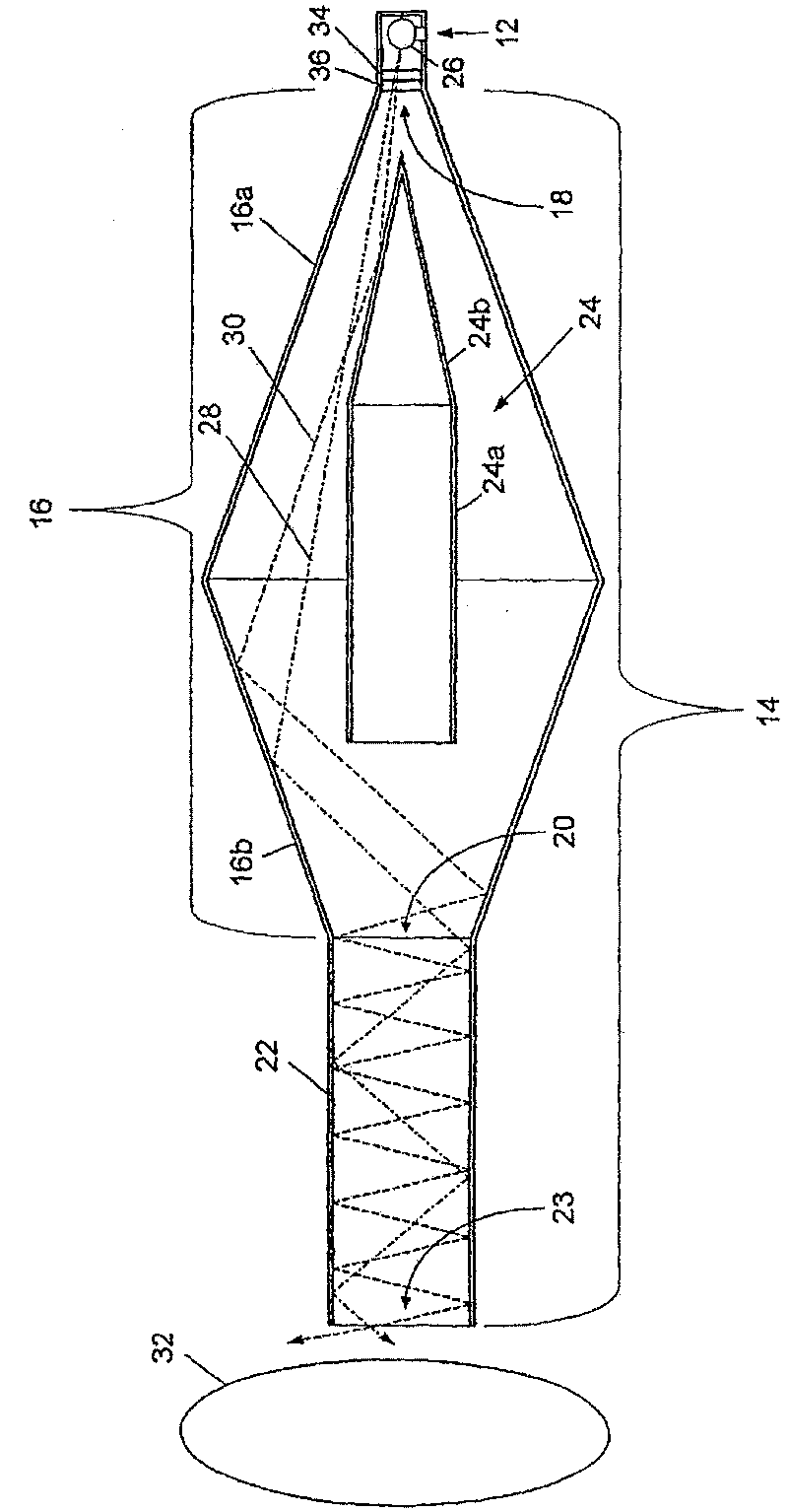 Apparatus and method for projecting a subsurface structure onto an object's surface, and calibration method for the apparatus