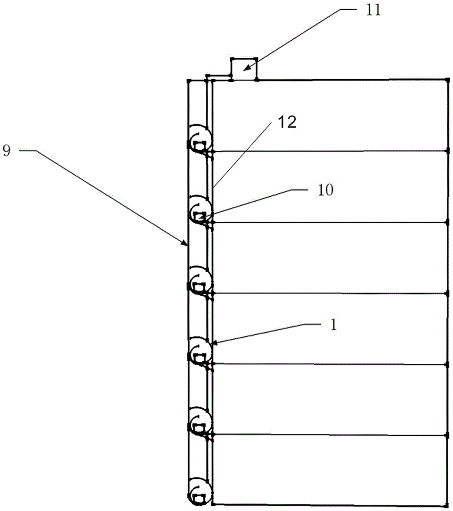 Nutrient solution spiral tube combination device and wall vertical greening method thereof