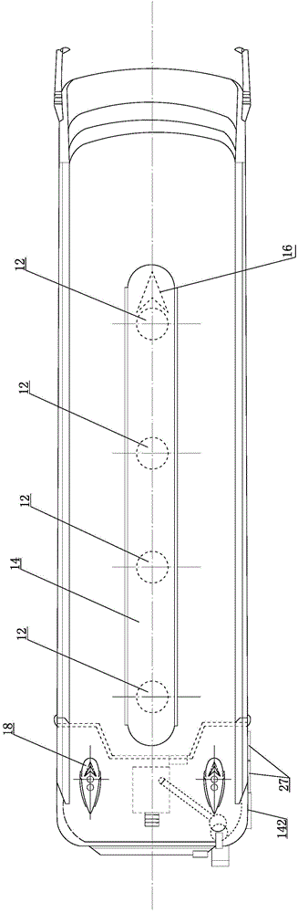 Novel gas intake, exhaust and tail gas treatment system of passenger car