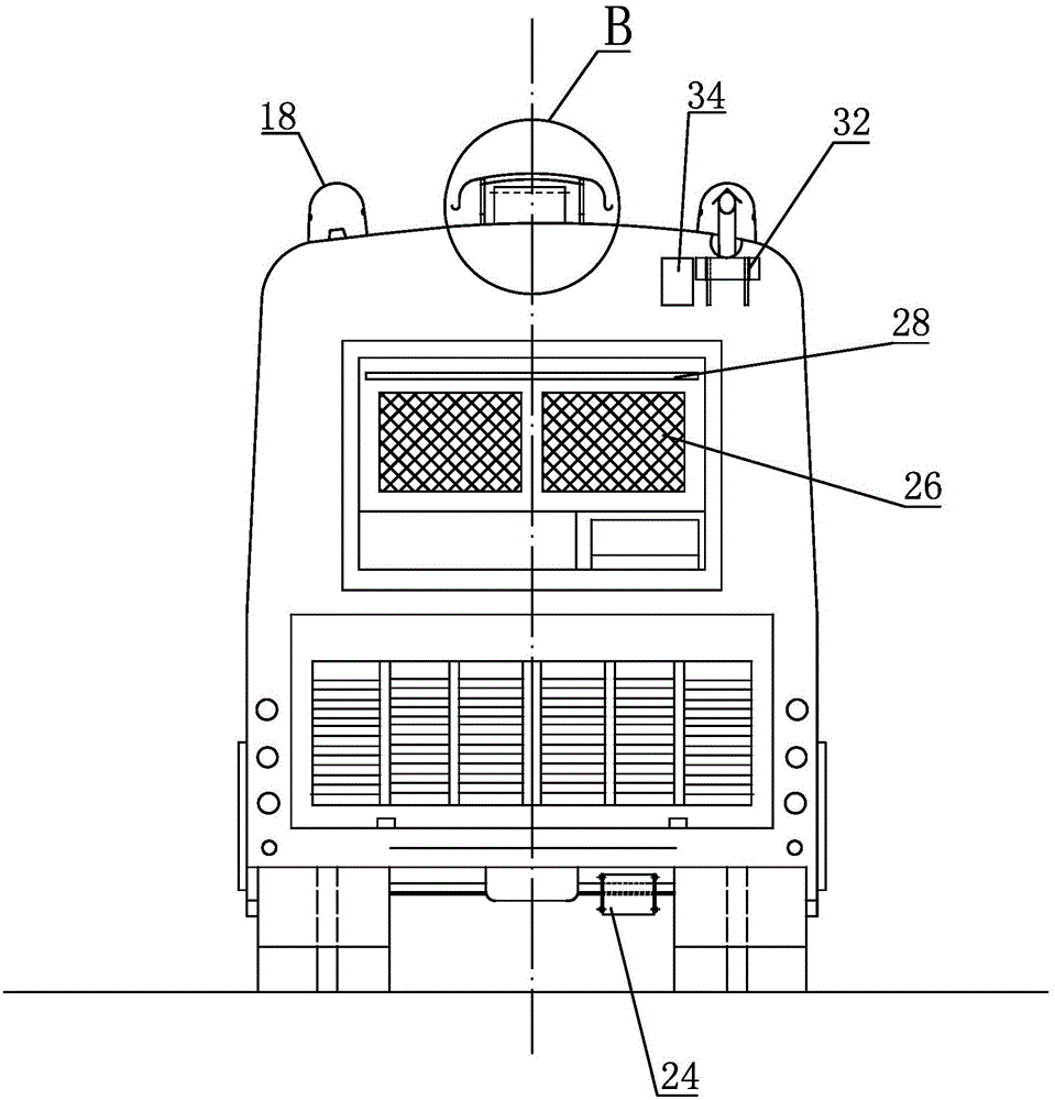 Novel gas intake, exhaust and tail gas treatment system of passenger car