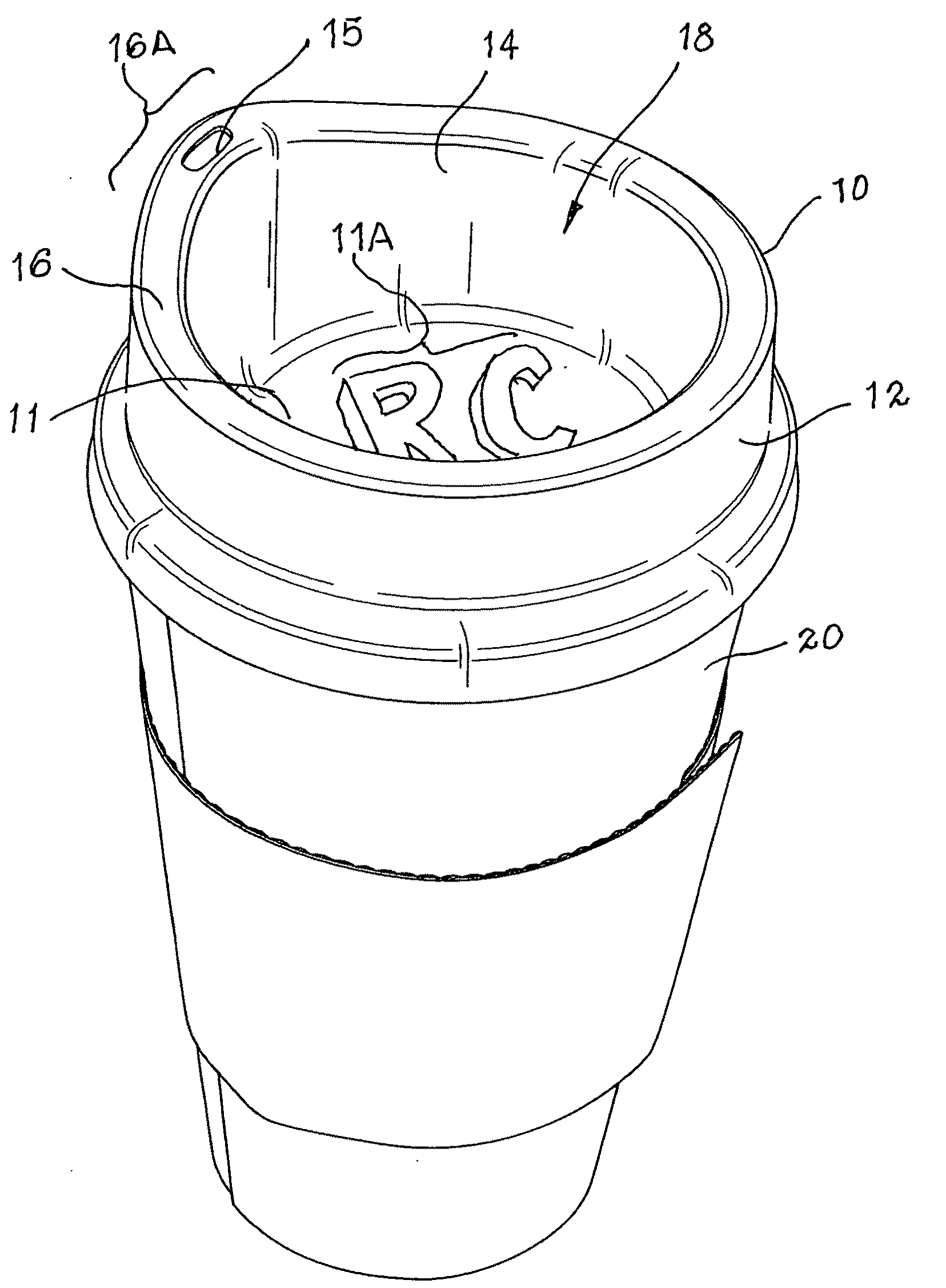 Cup lid with an anti-splash ergonomic shape