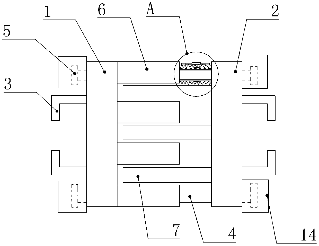 Protective structure of a highway bridge