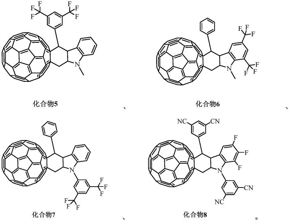 Organic photoelectric material containing C60 condensed ring, preparation method and application thereof