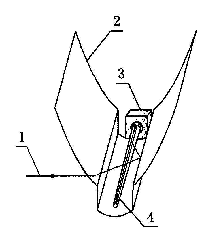 Trough-type consequent focus solar condensator for axial light transmitting
