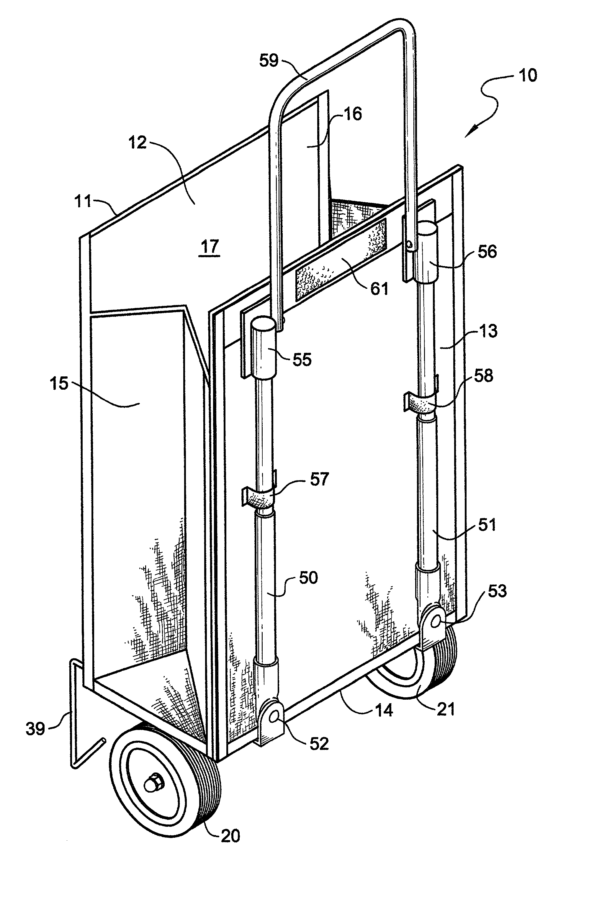 Wheeled foldable carrying apparatus