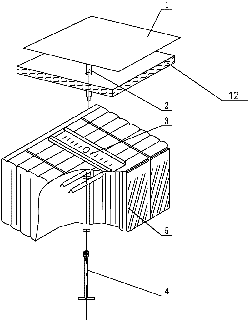 Fixing device and method for refractory material in strip steel heat treatment furnace