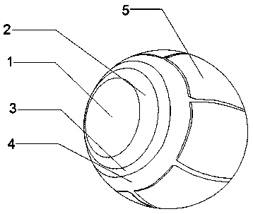 Pit resonant pattern basketball for preventing dust, water and slipping and making method thereof