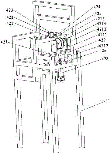 One-step cutting-off device of automatic feeding, dividing and cutting machine