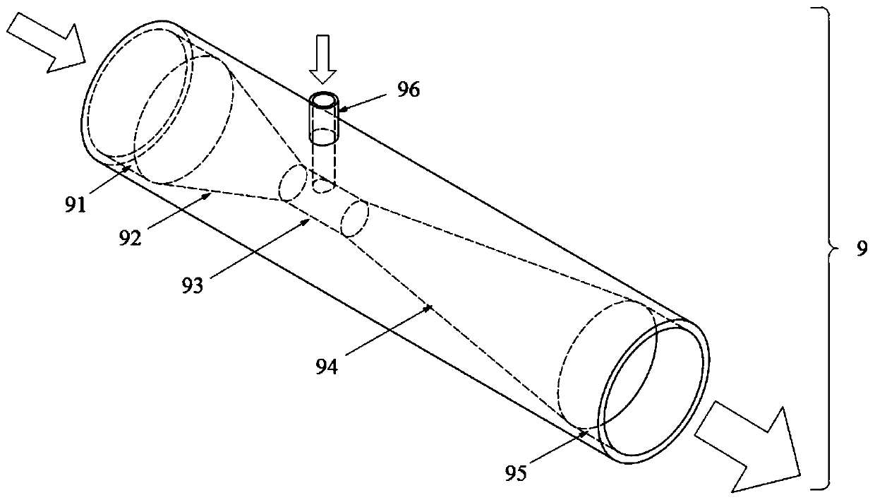 Pulse soot blower utilizing Venturi to premix air and acetylene