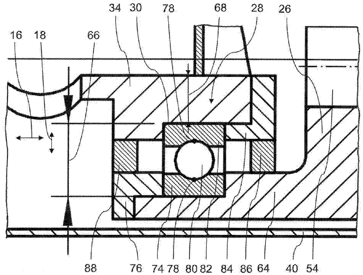 Bearing arrangement of a screw of a solid bowl screw centrifuge