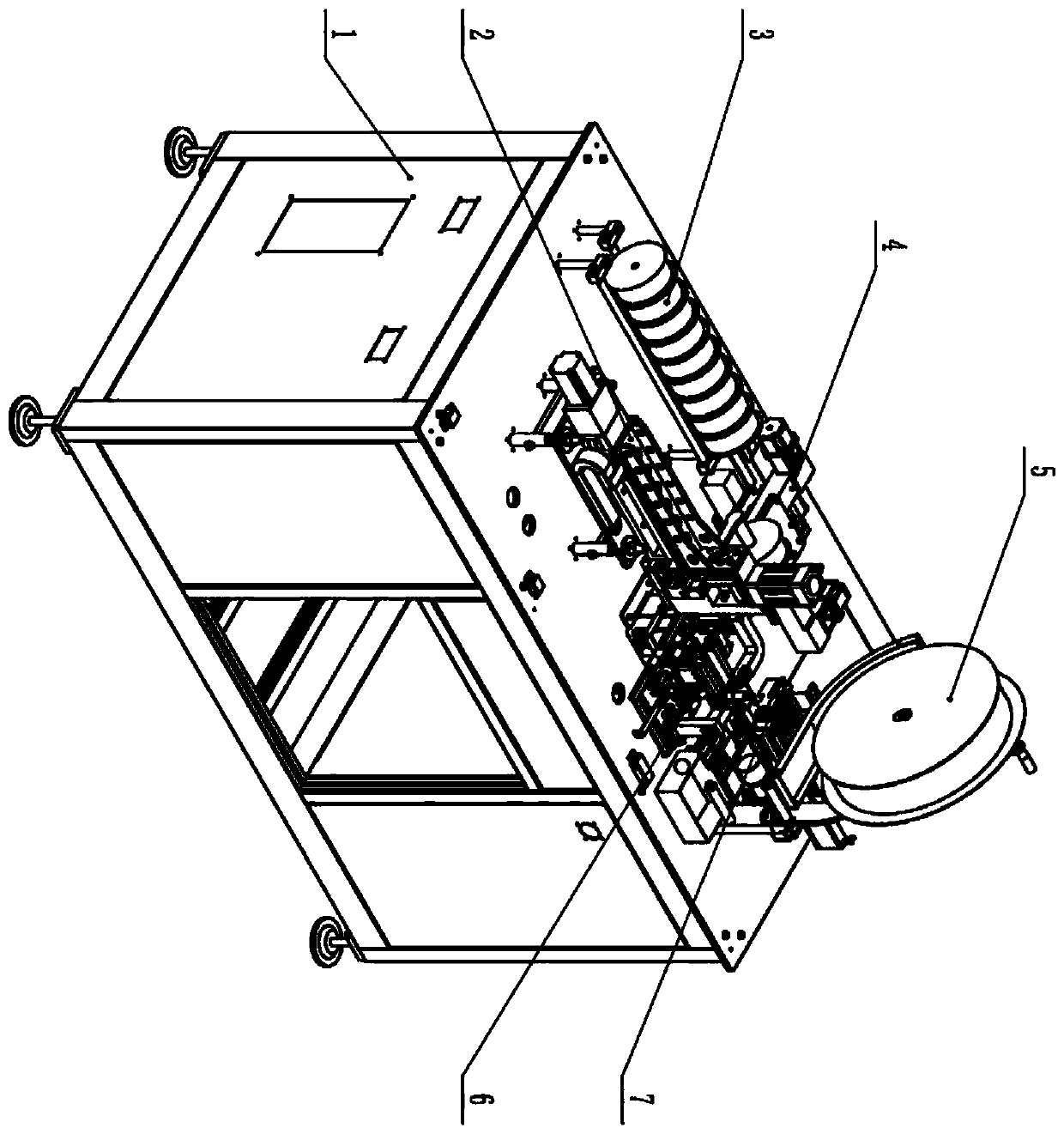 Screen stapling machine and working method thereof
