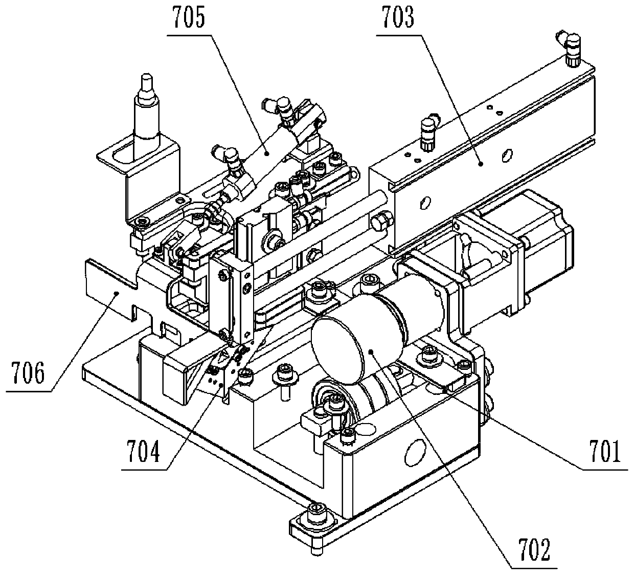 Screen stapling machine and working method thereof