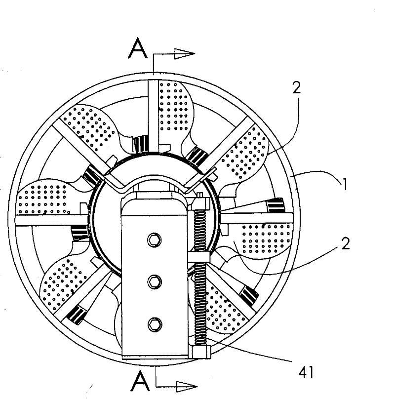 Sea ice salvaging device rotating by water resistance and using method thereof