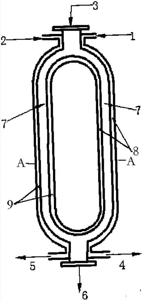 0-shaped lead-bismuth heat exchange device