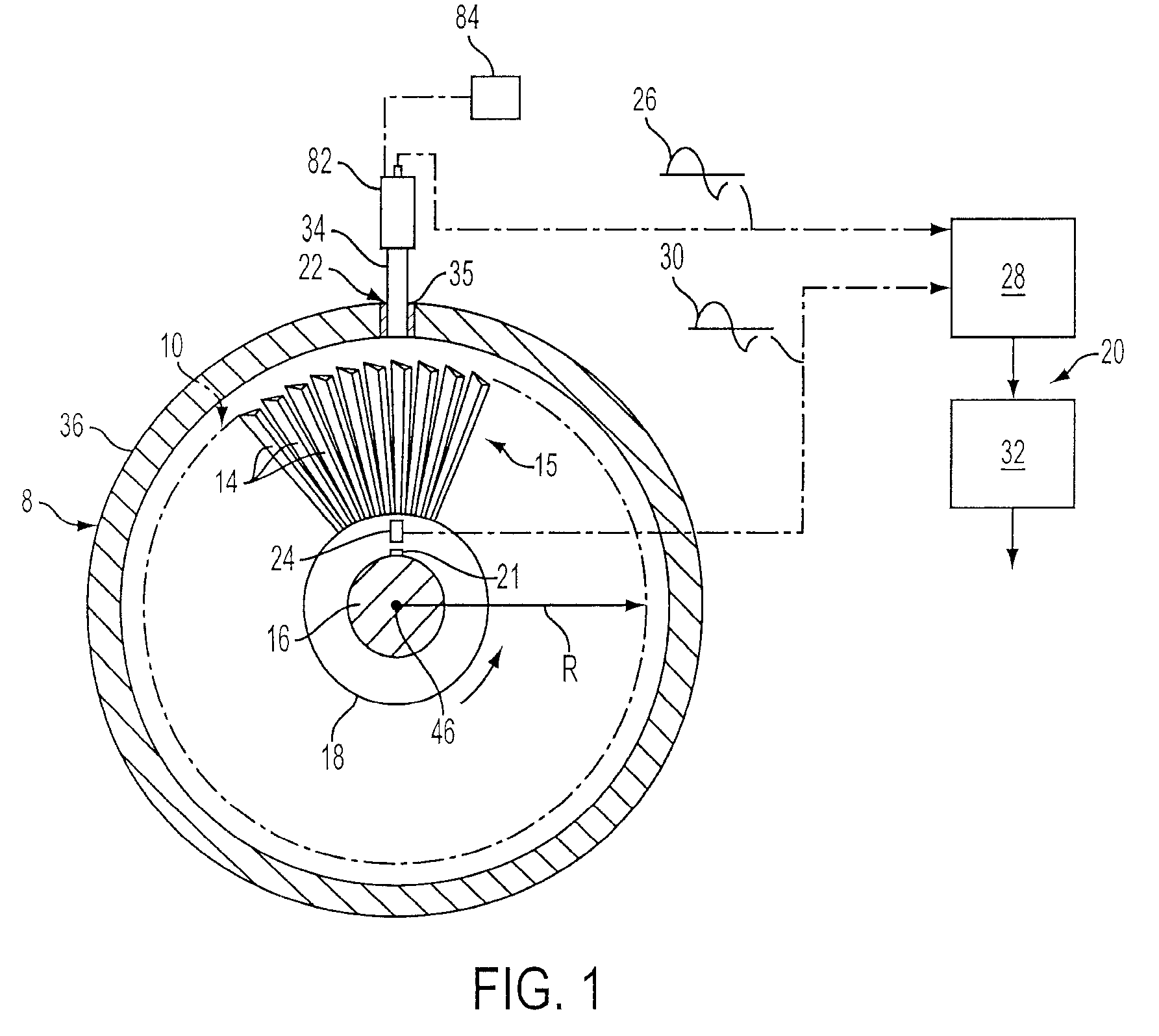 Method and Apparatus for Tracking a Rotating Blade Tip for Blade Vibration Monitor Measurements