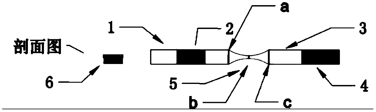 A kind of lateral flow test piece and detection method