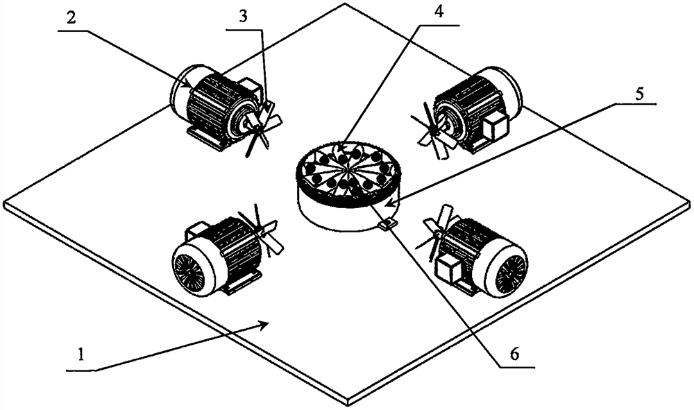 Noise simulator of an automobile morphology measurement system of four-direction driving radial air duct