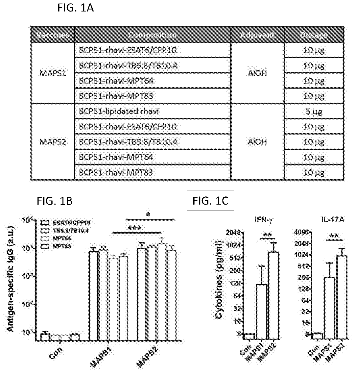 Combined vaccine against mycobacterium tuberculosis