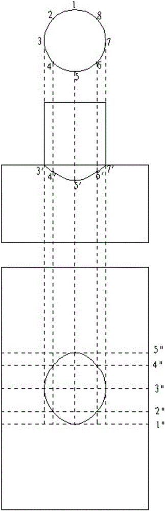 Opening method for pipe intersecting hole