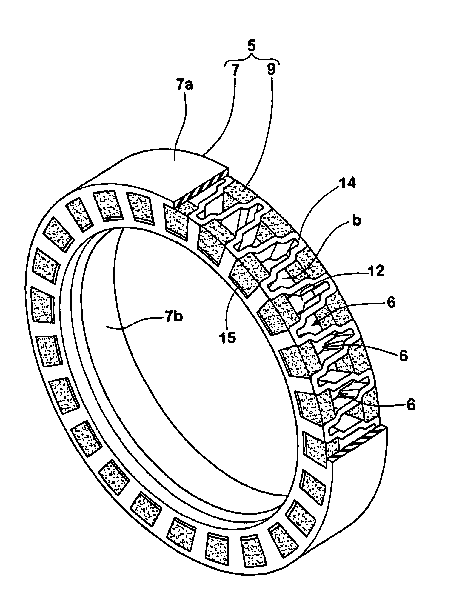 Runflat tire system and support ring therefor