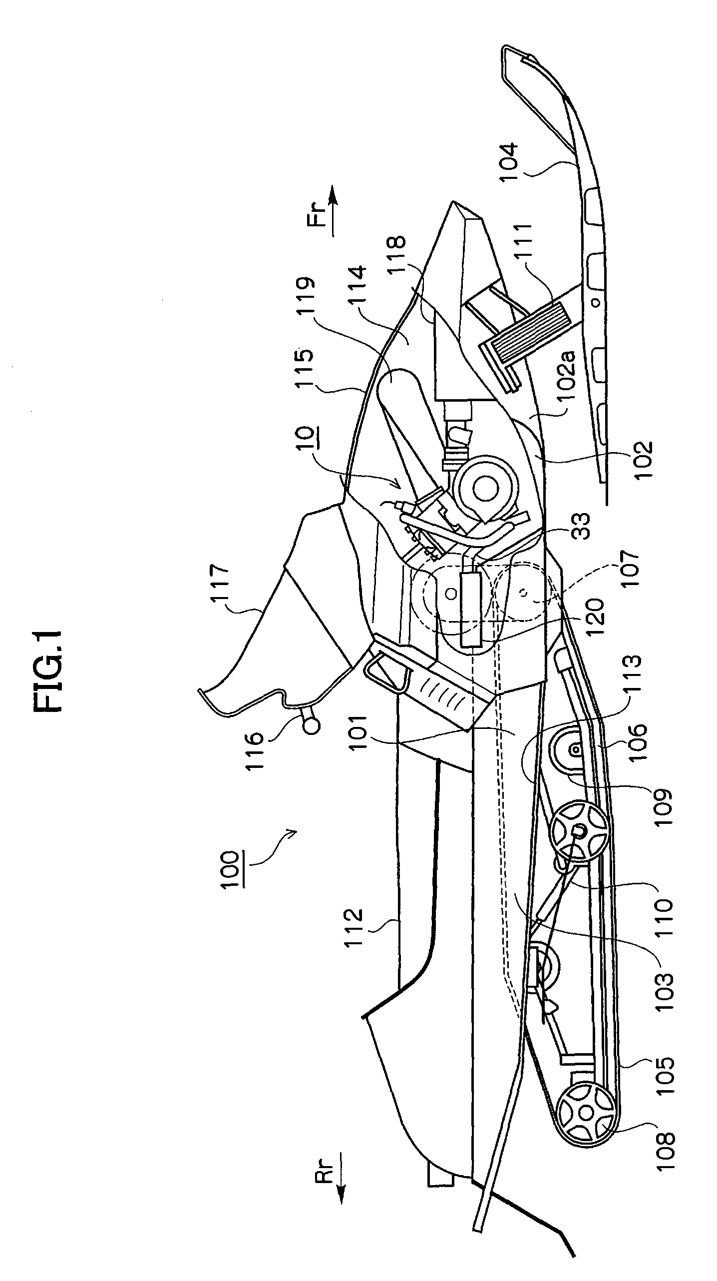 Water-cooled two-cycle engine
