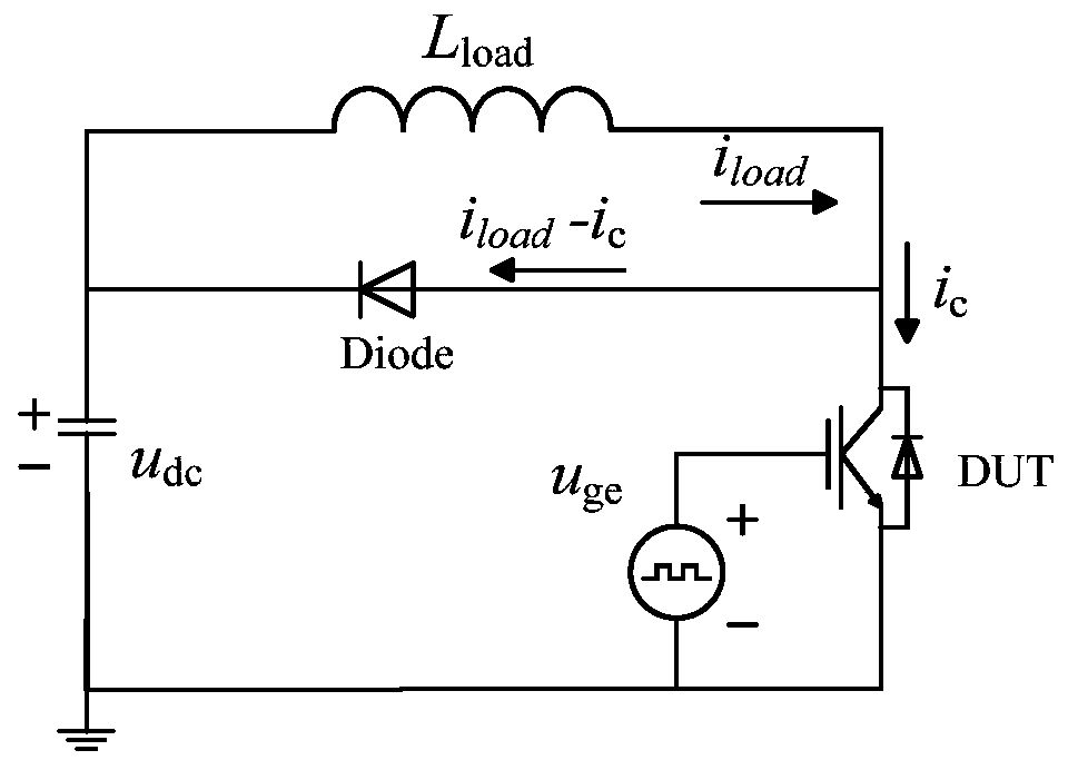 IGBT dynamic parameter test circuit stray capacitance extraction method and system