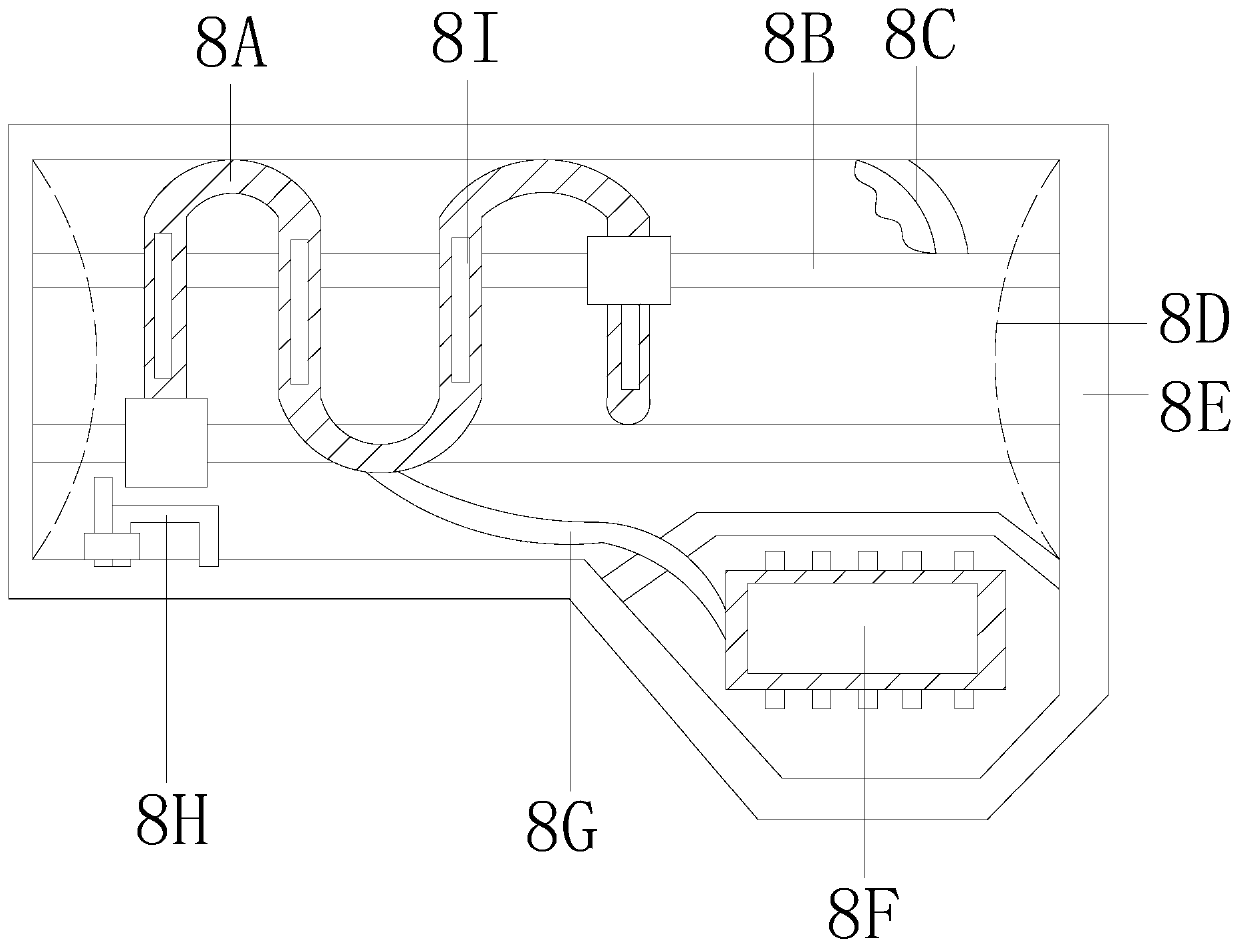 Variable-frequency pulse terminal radio-frequency anti-metal electronic tag based on a vernier caliper