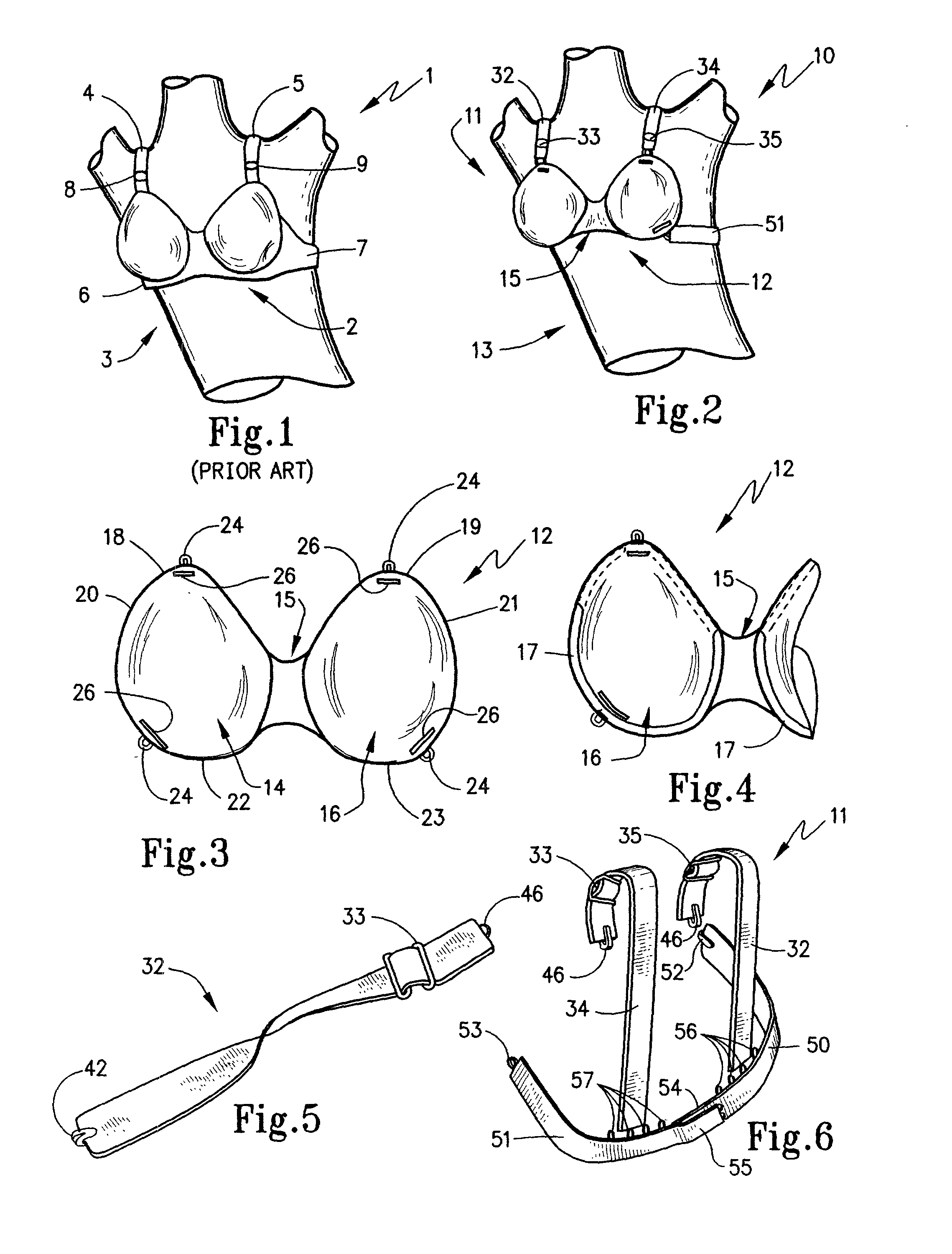 Breast support garment system and method therefor