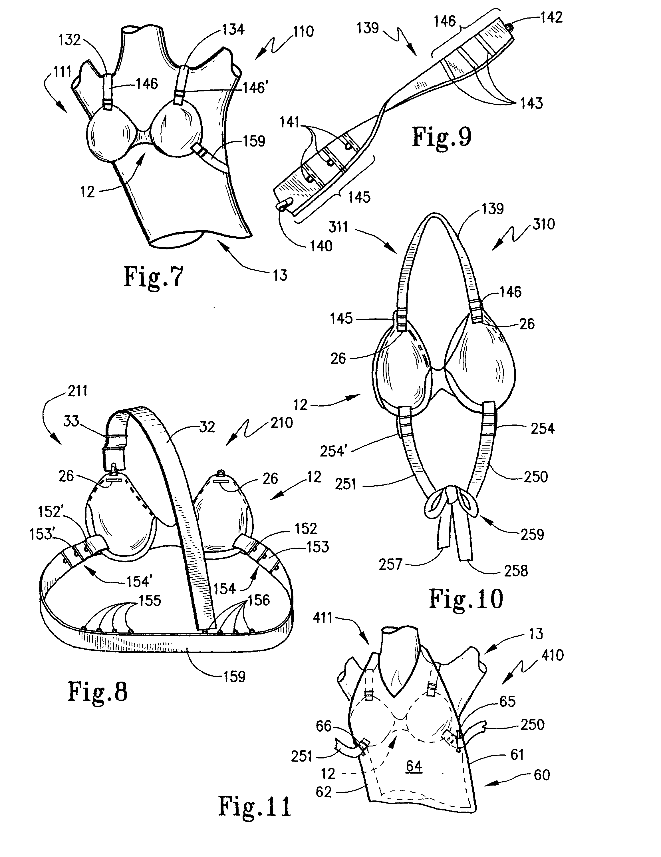 Breast support garment system and method therefor