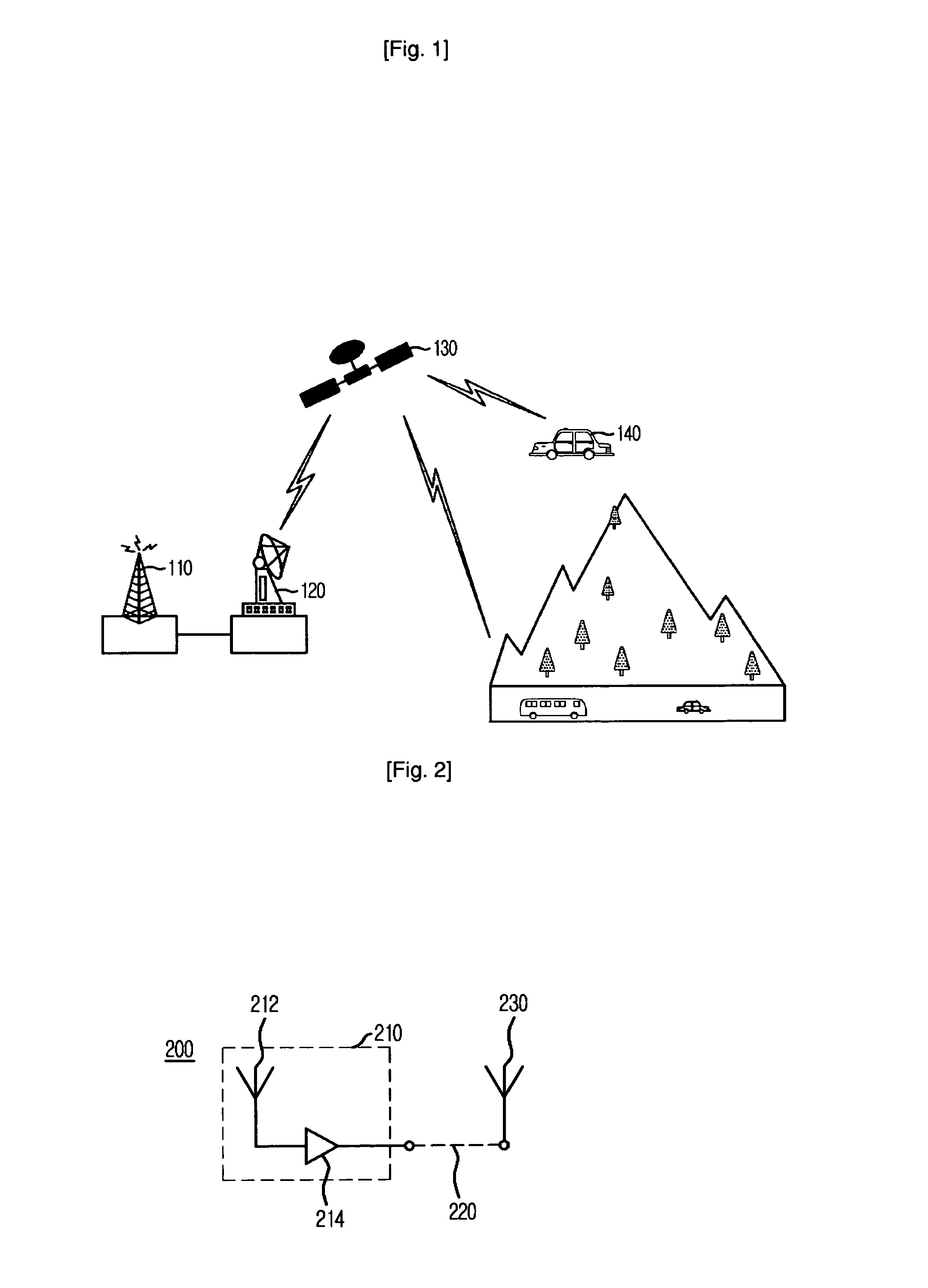 Apparatus for repeating signal using microstrip patch array antenna