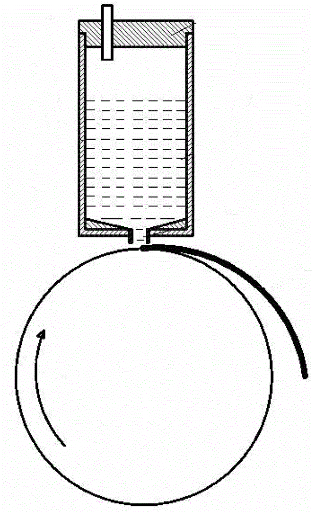 A spray preparation device for amorphous alloy strip and its preparation method