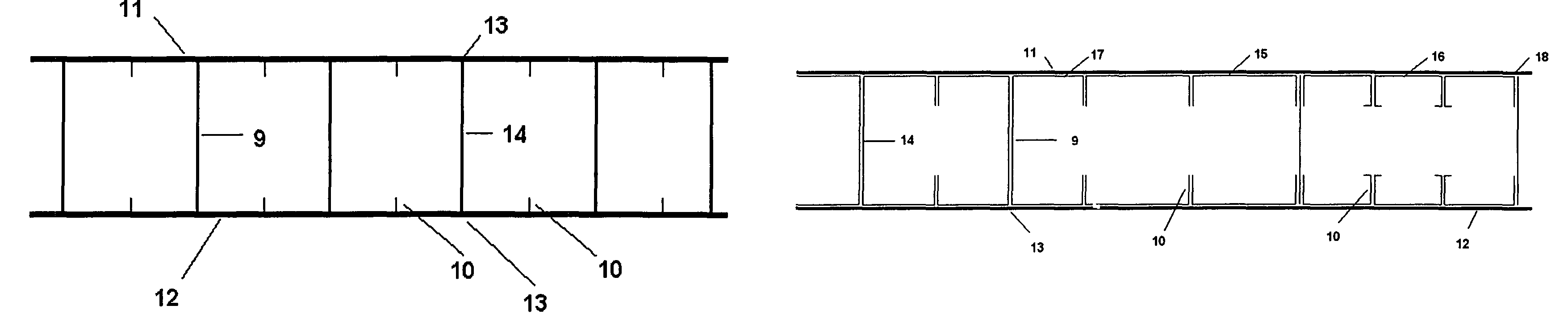 Integrated multispar torsion box of composite material