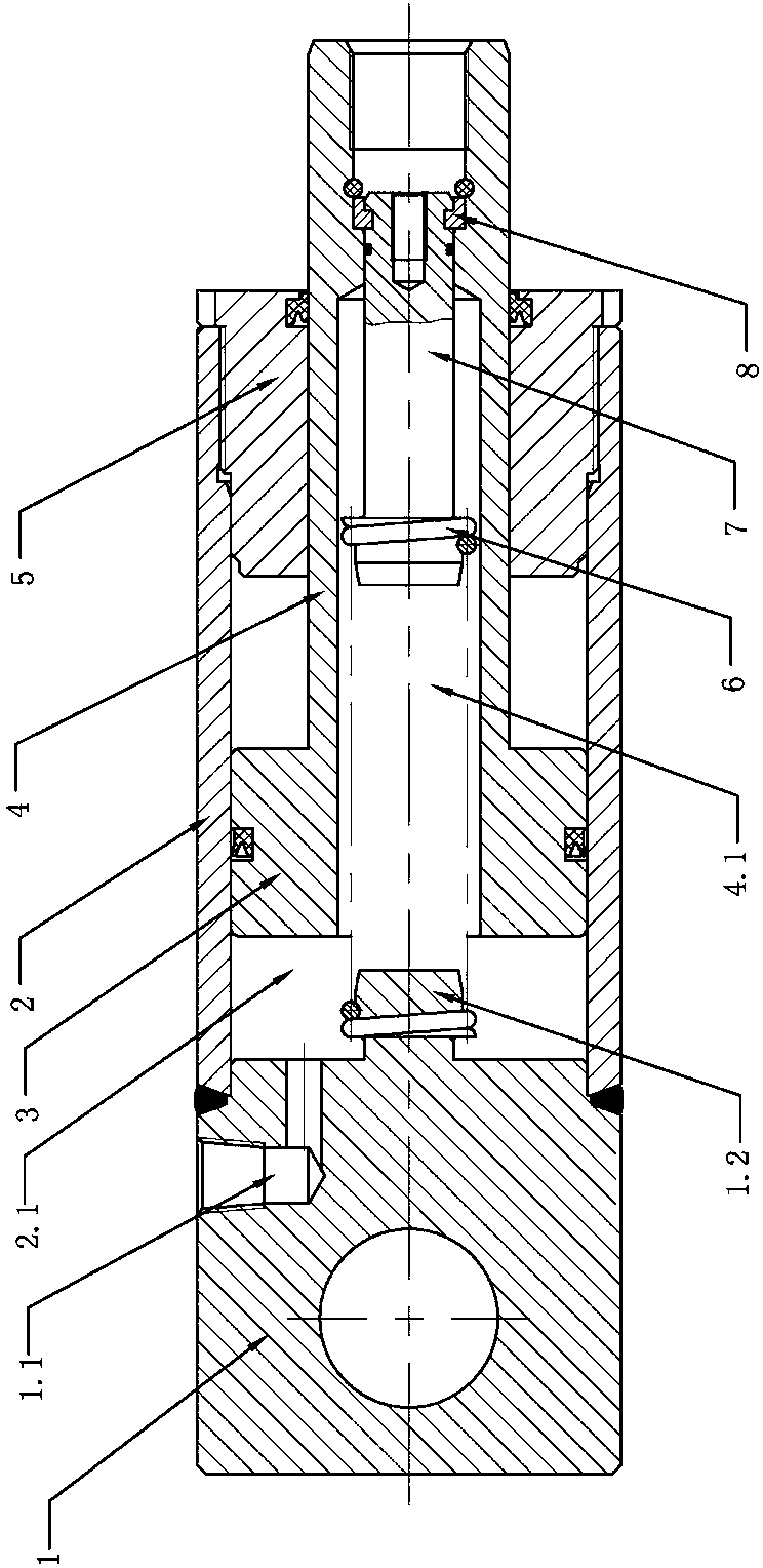 Self-restoration single-action type hydraulic cylinder