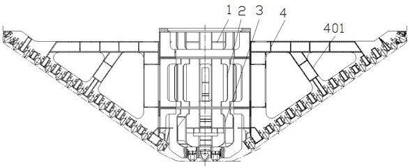 Cutter head structure for full-section shaft heading machine