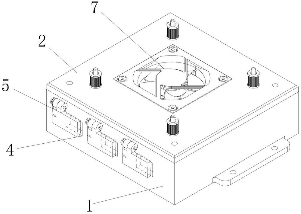 Efficient dustproof sealing structure of low-voltage inverter